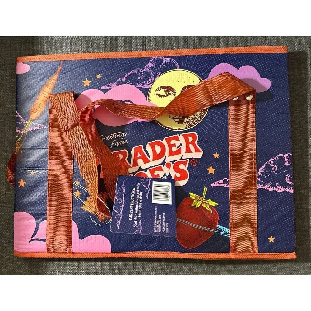 Trader Joe's Stand-Up Collapsible Grocery Tote One Bag